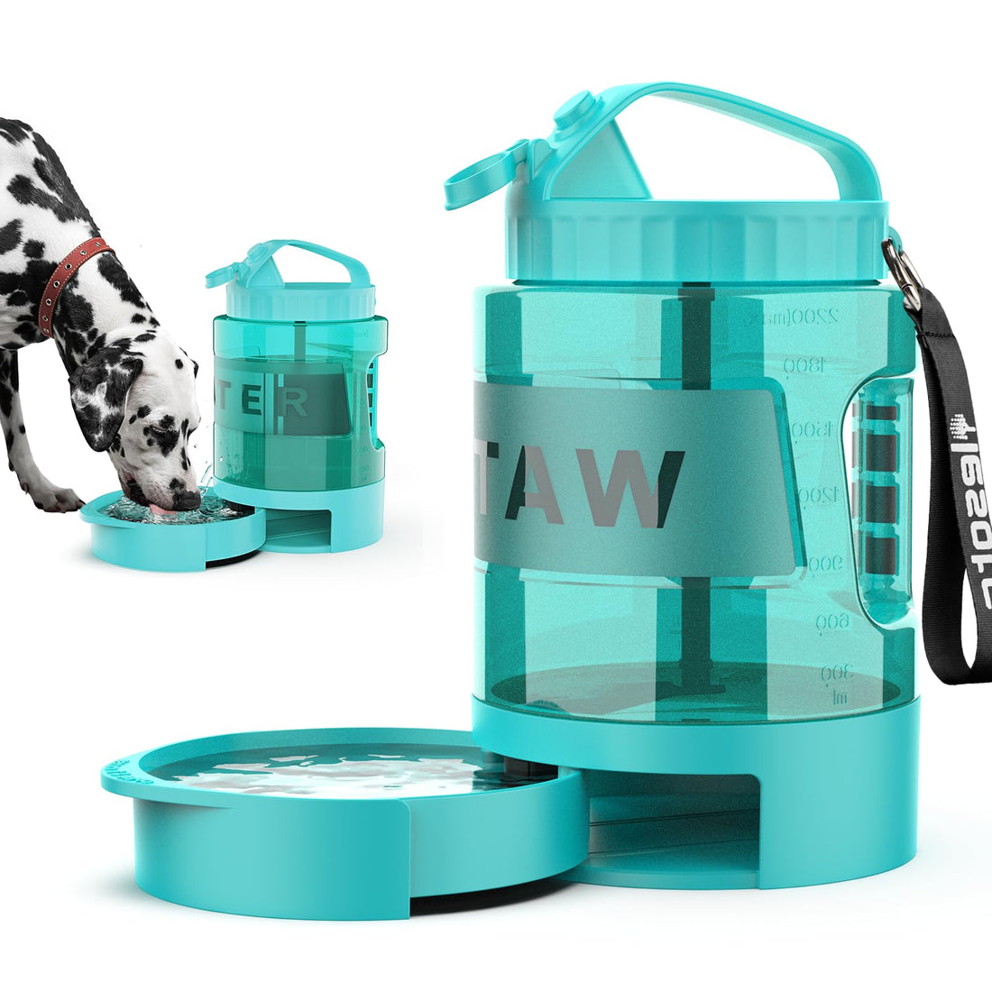 Travel Dog Water Bottle & Bowl Set (BPA-Free)