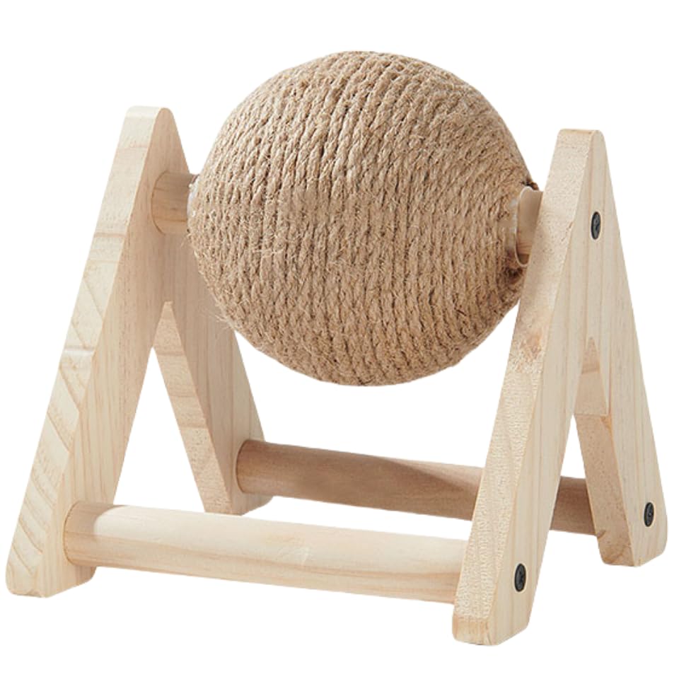 Interactive Wooden Sisal Cat Scratching Ball Toy — catalog view